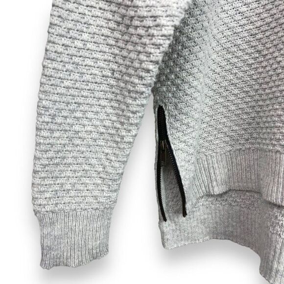 Madewell Landmark Texture Zipper Sweater in Gray - Picture 8 of 10